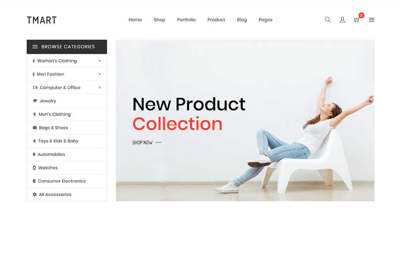 Tmart – 极简主义Shopify主题