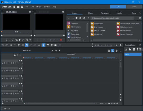 MAGIX Video Pro X16(专业视频编辑) v22.0.1.255