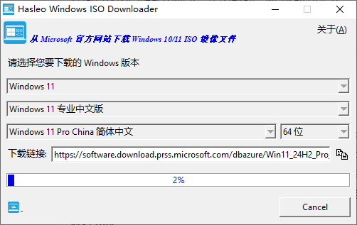Hasleo Windows ISO Downloader(微软系统镜像下载) v2.4 汉化绿色版