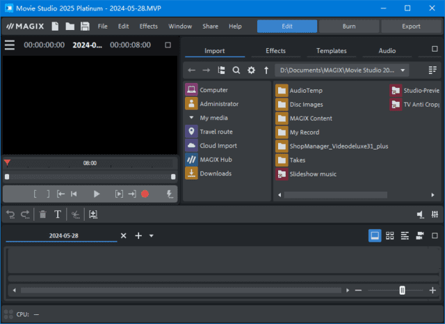 MAGIX Movie Studio Platinum 2025(视频编辑软件) v24.0.1.227