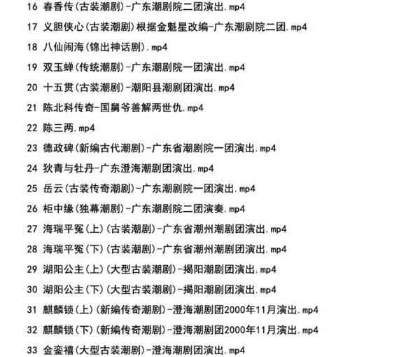 潮剧全剧下载-潮剧选段视频-潮剧大全下载,全套视频教程学习资料通过百度云网盘下载
