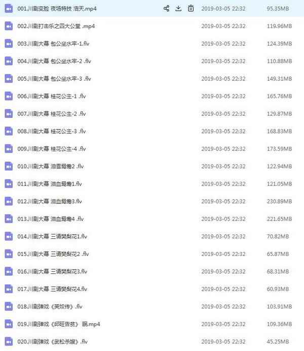 3900部川剧下载_川剧视频+川剧mp3全剧合集打包下载,全套视频教程学习资料通过百度云网盘下载
