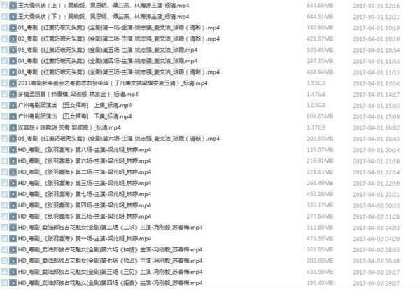 粤剧MP3、视频、电影大全,全套视频教程学习资料通过百度云网盘下载