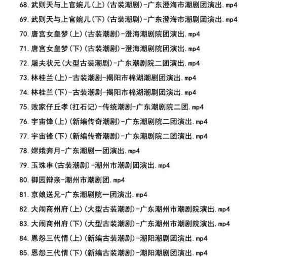 潮剧全剧下载-潮剧选段视频-潮剧大全下载,全套视频教程学习资料通过百度云网盘下载